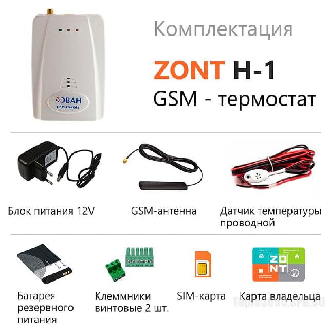 GSM termostat Zont H1 1eo